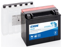 Motobaterie EXIDE 12V 18Ah 270A YTX20HL-BS, YTX20L-BS