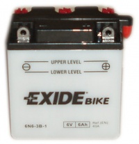 Motobaterie EXIDE 6V 6Ah 40A 6N6-3B-1