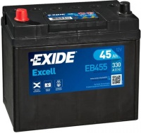 Autobaterie EXIDE Excell 12V 45Ah 330A levá EB455