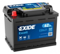 EXIDE Excell 12V 62Ah 540A EB621 Levá