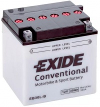 Motobaterie EXIDE 12V 30Ah 300A EB30L-B, YB30L-B