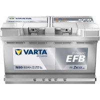 Autobaterie VARTA Dynamic EFB 12V 80Ah 800A, 580500, N80